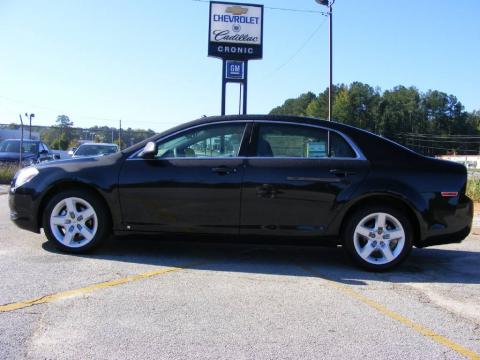 Black Granite Metallic Chevrolet Malibu LS Sedan.  Click to enlarge.