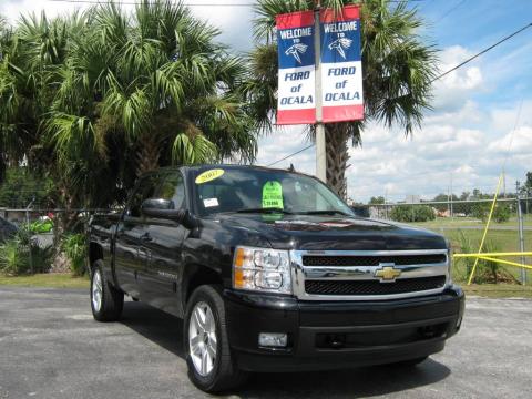 Black Chevrolet Silverado 1500 LTZ Crew Cab 4x4.  Click to enlarge.