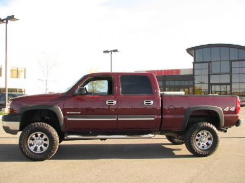 Dark Carmine Red Metallic Chevrolet Silverado 2500HD LS Crew Cab 4x4.  Click to enlarge.