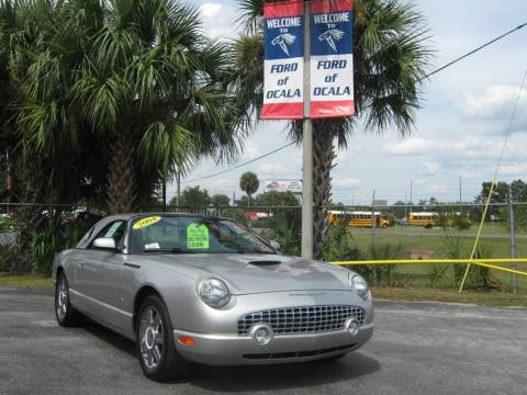 Platinum Silver Metallic Ford Thunderbird Premium Roadster.  Click to enlarge.