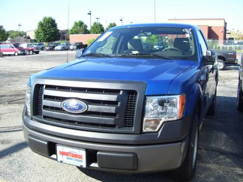 Blue Flame Metallic Ford F150 XL Regular Cab.  Click to enlarge.