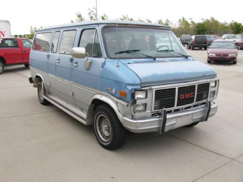 Light Blue Metallic GMC Rally Wagon 2500 STX Passenger Van.  Click to enlarge.