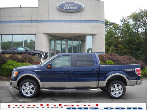 Dark Blue Pearl Metallic Ford F150 Lariat SuperCrew 4x4.  Click to enlarge.
