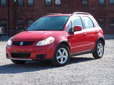 Vivid Red Suzuki SX4 Crossover AWD.  Click to enlarge.