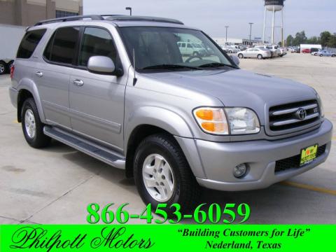 Silver Sky Metallic Toyota Sequoia Limited.  Click to enlarge.