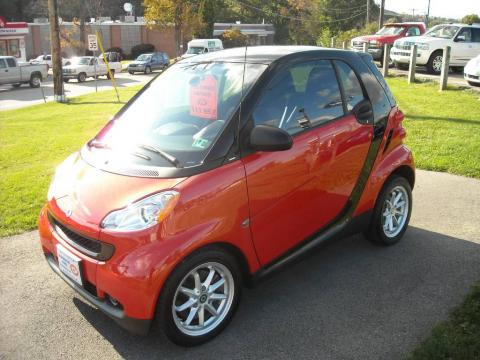 Rally Red Smart fortwo passion coupe.  Click to enlarge.