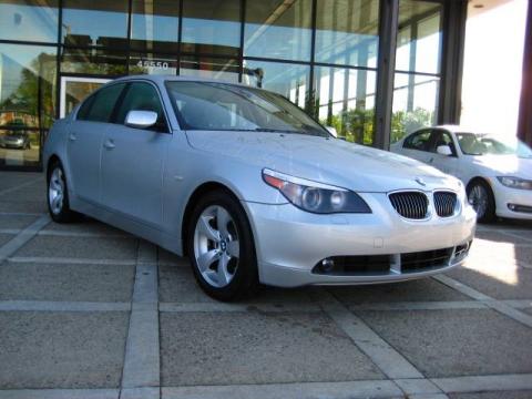 Titanium Silver Metallic BMW 5 Series 525i Sedan.  Click to enlarge.