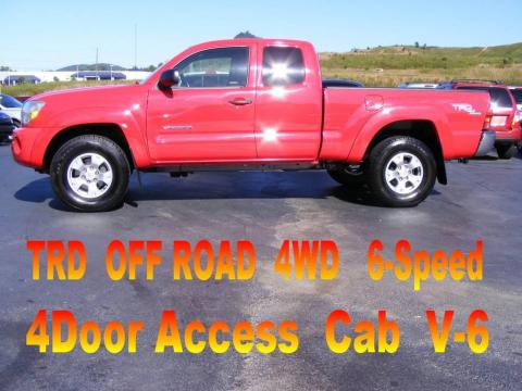 Radiant Red Toyota Tacoma V6 TRD Access Cab 4x4.  Click to enlarge.