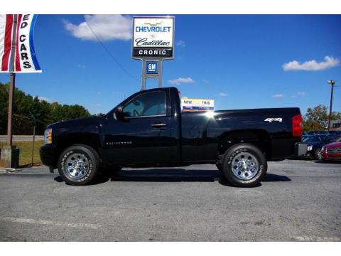 Black Chevrolet Silverado 1500 LS Regular Cab 4x4.  Click to enlarge.