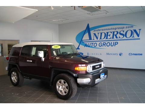 Black Cherry Pearl Toyota FJ Cruiser 4WD.  Click to enlarge.