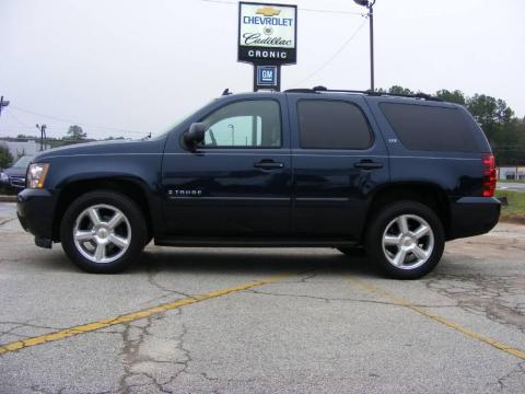 Dark Blue Metallic Chevrolet Tahoe LTZ.  Click to enlarge.