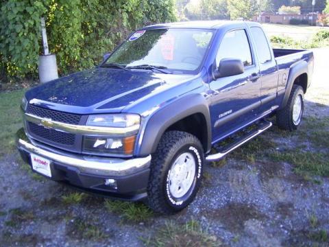 Superior Blue Metallic Chevrolet Colorado Z71 Extended Cab 4x4.  Click to enlarge.