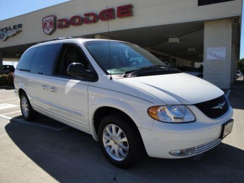 Stone White Clearcoat 2002 Chrysler Town & Country LXi with Taupe interior 