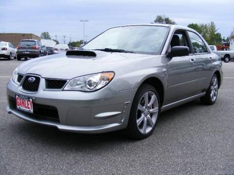 Crystal Gray Metallic Subaru Impreza WRX Sedan.  Click to enlarge.