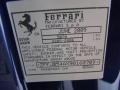 Info Tag of 2009 Ferrari 612 Scaglietti  #14