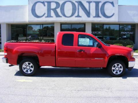 Fire Red GMC Sierra 1500 SLE Extended Cab.  Click to enlarge.