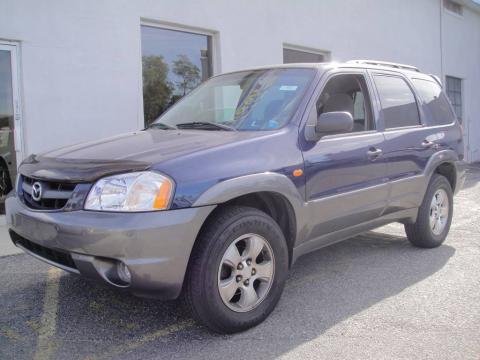 Calypso Blue Metallic Mazda Tribute LX-V6 4WD.  Click to enlarge.