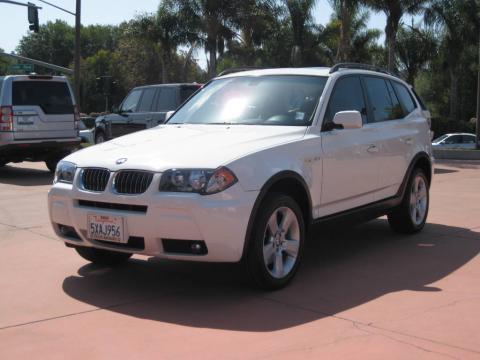 Alpine White BMW X3 3.0i.  Click to enlarge.