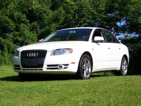 Ibis White Audi A4 2.0T quattro Sedan.  Click to enlarge.