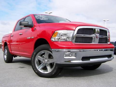 Flame Red Dodge Ram 1500 Big Horn Edition Crew Cab 4x4.  Click to enlarge.