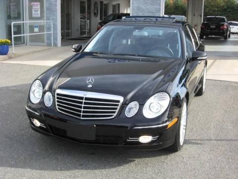 Black Mercedes-Benz E 350 4Matic Sedan.  Click to enlarge.