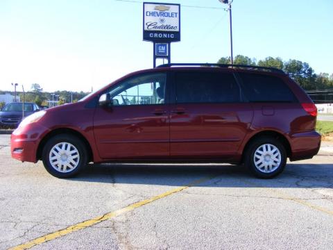 Salsa Red Pearl Toyota Sienna LE.  Click to enlarge.