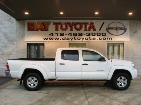 Super White Toyota Tacoma PreRunner Double Cab.  Click to enlarge.