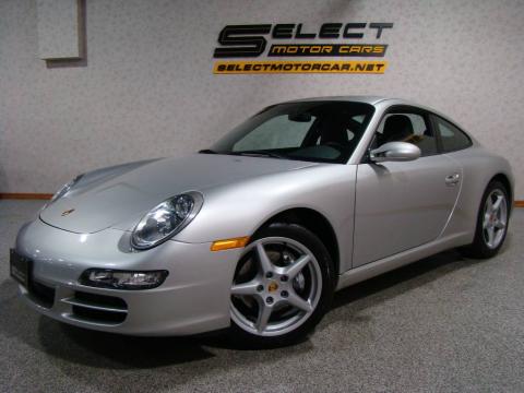 Arctic Silver Metallic Porsche 911 Carrera Coupe.  Click to enlarge.