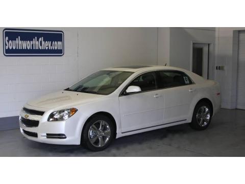 White Diamond Tricoat Chevrolet Malibu LT Sedan.  Click to enlarge.