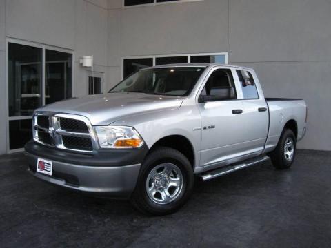 Bright Silver Metallic Dodge Ram 1500 ST Quad Cab 4x4.  Click to enlarge.
