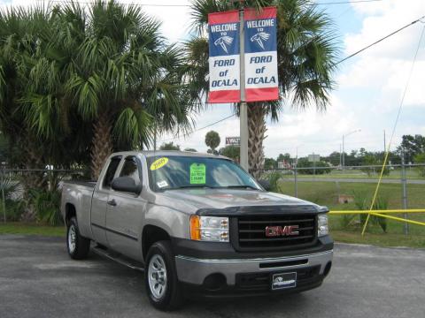 Silver Birch Metallic GMC Sierra 1500 Work Truck Extended Cab.  Click to enlarge.