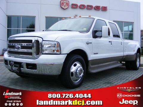 Oxford White Ford F350 Super Duty King Ranch Crew Cab Dually.  Click to enlarge.
