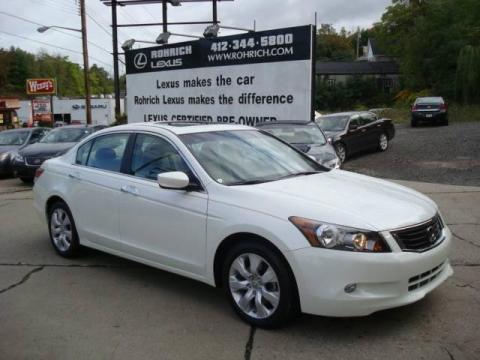 White Diamond Pearl Honda Accord EX-L V6 Sedan.  Click to enlarge.