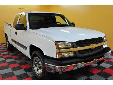 Summit White Chevrolet Silverado 1500 LS Extended Cab 4x4.  Click to enlarge.