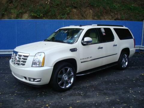 White Diamond Cadillac Escalade ESV AWD.  Click to enlarge.