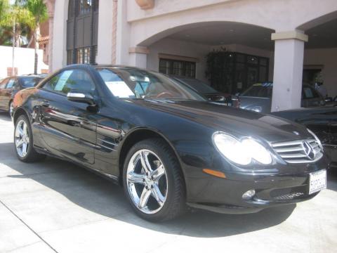 Black Mercedes-Benz SL 500 Roadster.  Click to enlarge.