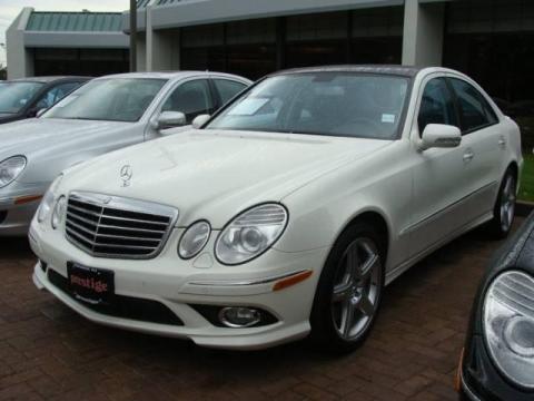 Arctic White Mercedes-Benz E 350 4Matic Sedan.  Click to enlarge.