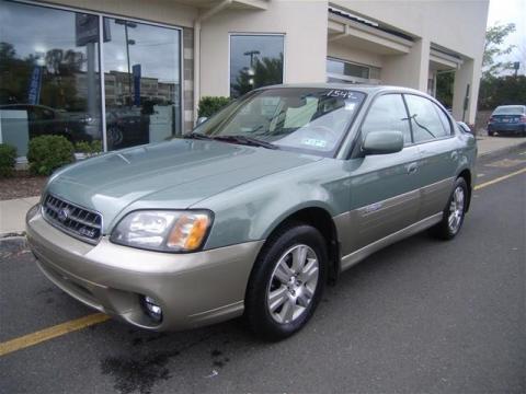 Seamist Green Pearl Subaru Outback H6 3.0 Sedan.  Click to enlarge.