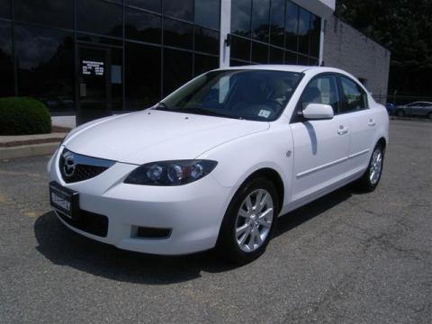 Rally White Mazda MAZDA3 i Sport Sedan.  Click to enlarge.