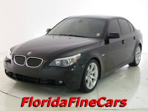 Jet Black BMW 5 Series 550i Sedan.  Click to enlarge.