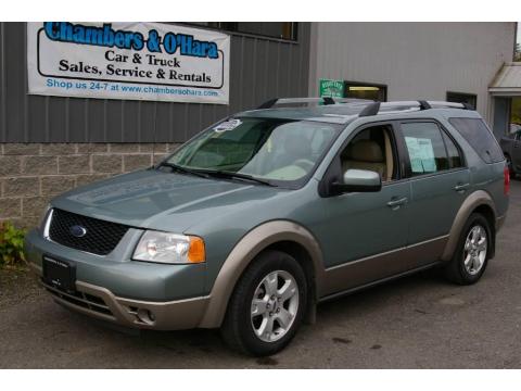 Titanium Green Metallic 2007 Ford Freestyle SEL AWD with Pebble Beige 