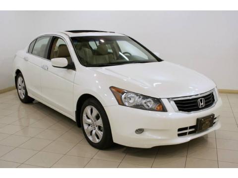 White Diamond Pearl Honda Accord EX-L V6 Sedan.  Click to enlarge.