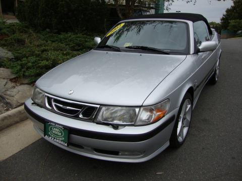 Silver Metallic Saab 9-3 SE Convertible.  Click to enlarge.