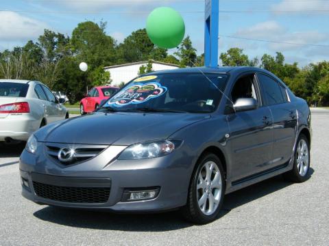 Galaxy Gray Mica Mazda MAZDA3 s Grand Touring Sedan.  Click to enlarge.