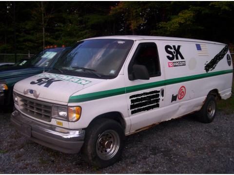 Glacier White Ford E Series Van E250 Commercial.  Click to enlarge.