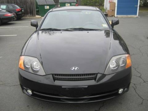 Jet Black Hyundai Tiburon .  Click to enlarge.