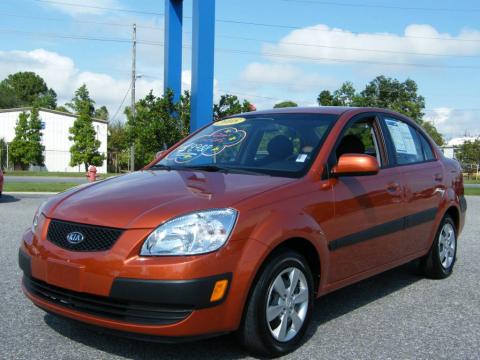 Sunset Orange Kia Rio LX Sedan.  Click to enlarge.