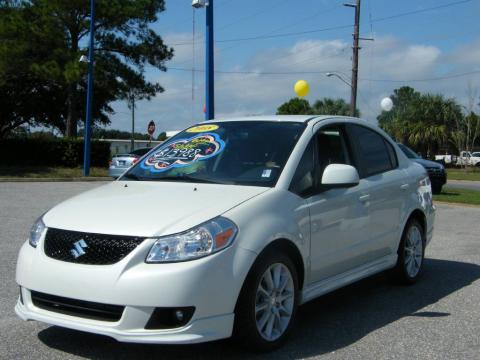 White Water Pearl Suzuki SX4 Sport Touring Sedan.  Click to enlarge.