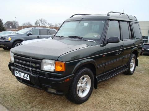 Charleston Green Metallic 1998 Land Rover Discovery LE with Bahama Beige 