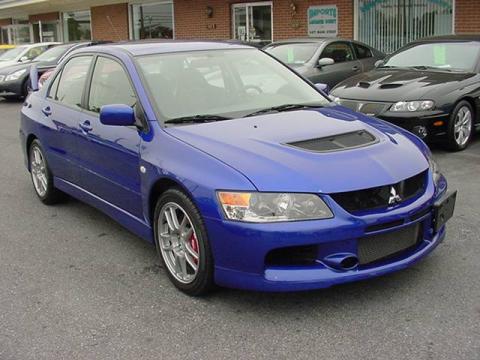 Electric Blue Mitsubishi Lancer Evolution IX.  Click to enlarge.